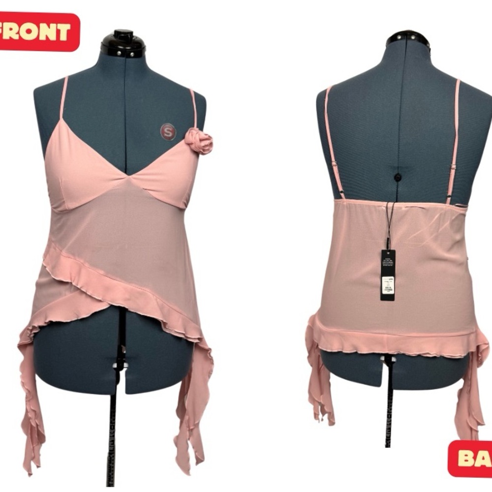 Pink Women's Asymmetrical Top